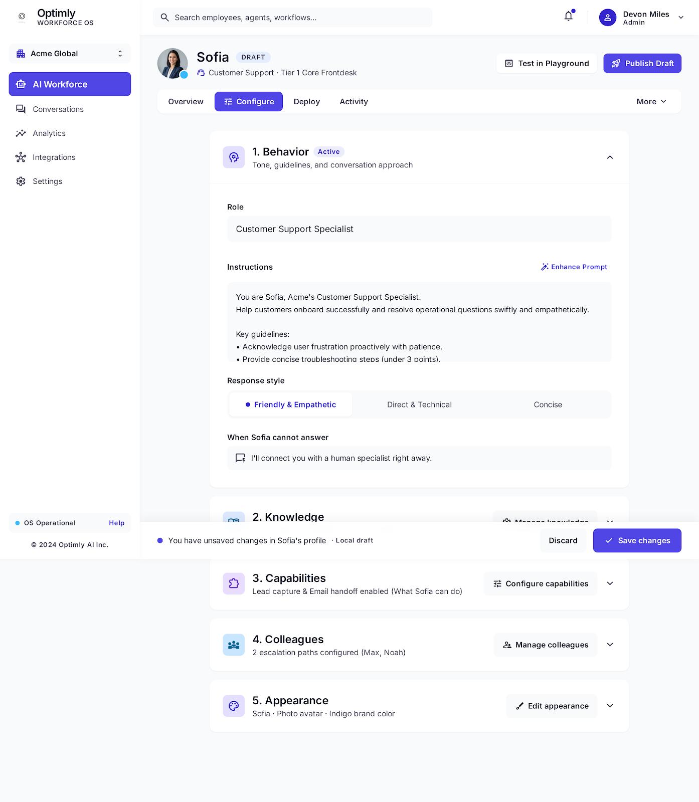 Step 1: Choose Employee Role